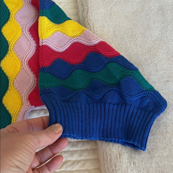 United Colors Of Benetton Multicolour Wavy Sweater Brand New XS/S - Picture 10 of 10